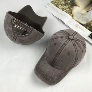 High quality Washed Cotton Adjustable Solid color Baseball Cap Unisex couple cap Fashion Leisure dad Hat Snapback cap