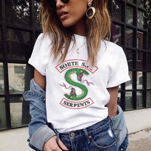 Load image into Gallery viewer, O-neck Short Sleeve Female T-shirt Riverdale Southside Serpents Jughead Tshirt Harajuku Kawaii Tops Korean Style Fashion Clothes