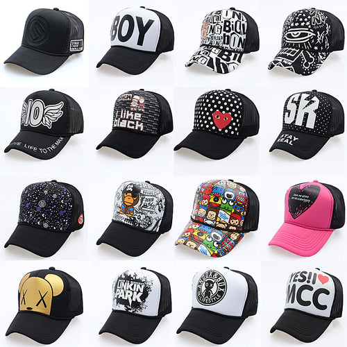 2019 New Fashion Cartoon Hip Hop Baseball Caps Wholesale Adjustable Fitted Hats Casual Letter Printing Wash Cap For Men Women