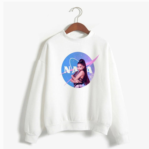 Ariana Grande Crewneck Space Sweathirt Women 7 Rings Sweatshirts Imagine Long Sleeve Music Clothes Top Womens Hoodies Pullover