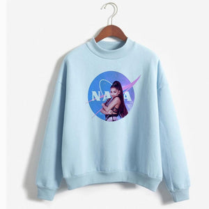 Ariana Grande Crewneck Space Sweathirt Women 7 Rings Sweatshirts Imagine Long Sleeve Music Clothes Top Womens Hoodies Pullover