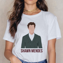 Load image into Gallery viewer, Shawn Mendes Funny Printed T Shirts Women Harajuku Ullzang Fashion T-shirt 90s Graphic Funny Print Tshirt Summer Top Tees Female