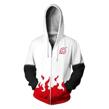 Load image into Gallery viewer, Anime Naruto Hoodie 4th 7th Hokage Uzumaki Naruto Uchiha Sasuke Hatake Kakashi Ootutuki Zipper Coat Tops Thin Hoodies Sweatshirt