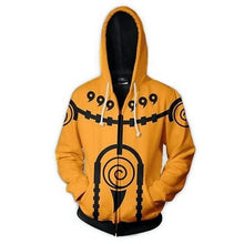 Load image into Gallery viewer, Anime Naruto Hoodie 4th 7th Hokage Uzumaki Naruto Uchiha Sasuke Hatake Kakashi Ootutuki Zipper Coat Tops Thin Hoodies Sweatshirt